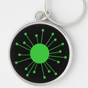 Customizable Retro Starburst Keychain