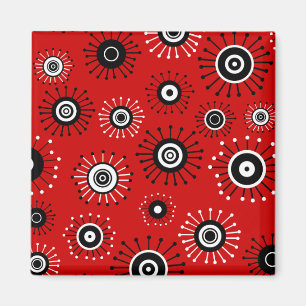 Customizable Retro Starburst Magnet