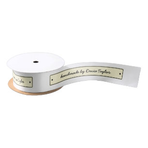 Customizable ribbon cut and sew labels satin ribbon
