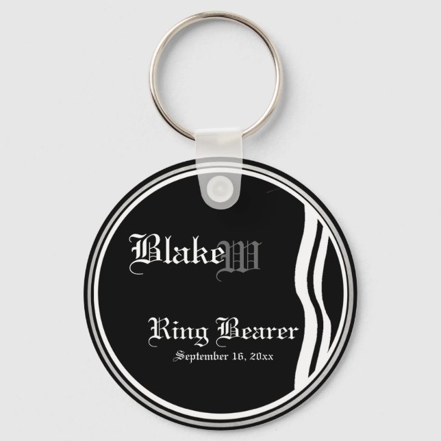 Customizable Ring Bearer Keepsake Keychain (Front)