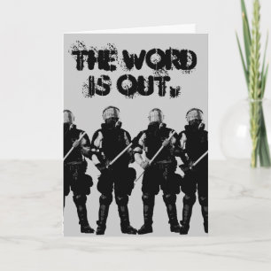 Customizable Riot Cop Card