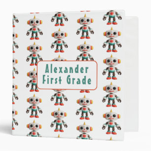 Customizable Robot Kids Binder