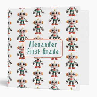 Customizable Robot Kids Binder