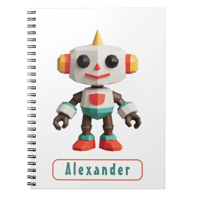 Customizable Robot Kids Notebook (Front)