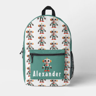Customizable Robot Kids Printed Backpack