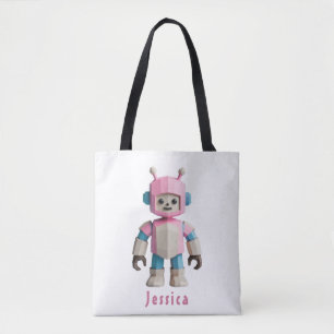 Customizable Robot Kids Tote Bag