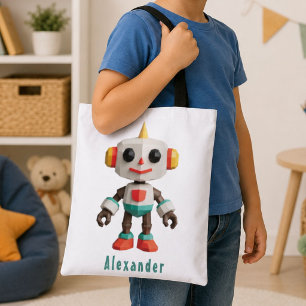 Customizable Robot Kids Tote Bag