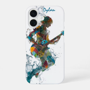 Customizable Rock’n Roll Man – Guitar Art iPhone 16 Case
