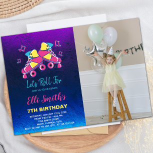 Customizable Roller Skating Party Invitations