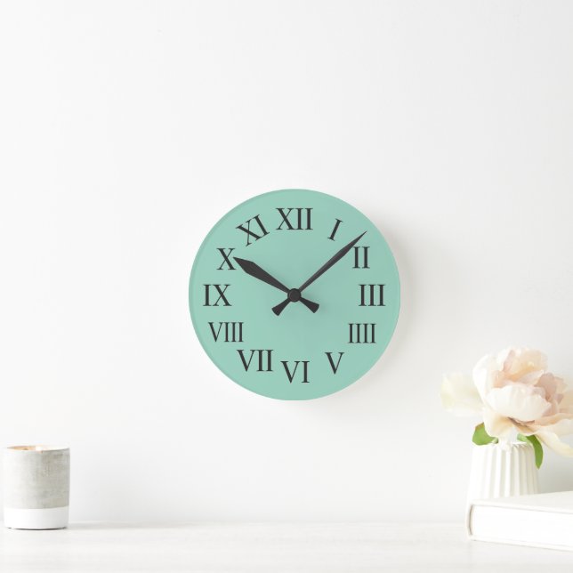 Customizable Roman Numeral Wall Round Clock (Home)