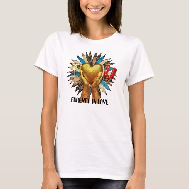 Customizable Romantic Design T-Shirt (Front)