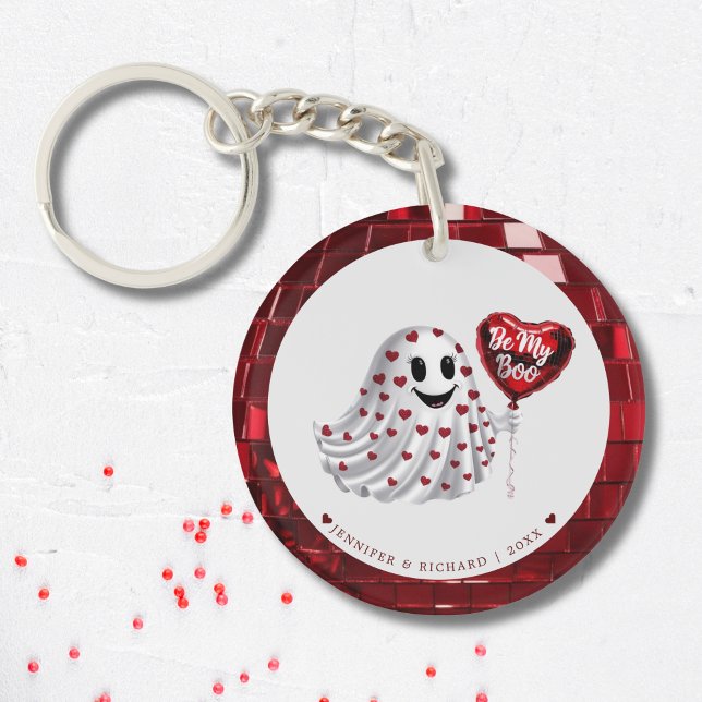 Customizable Romantic Valentine's Day Heart  Keychain (Customizable Romantic Valentine's Day Heart Keychain)