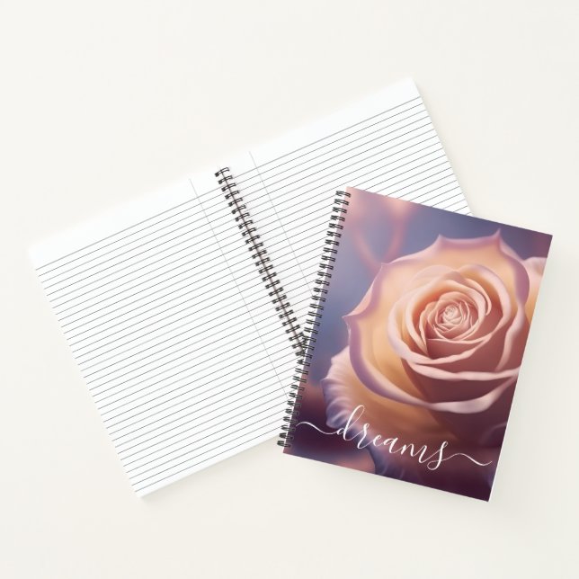 Customizable Rose Closeup Dream Journal (Inside)