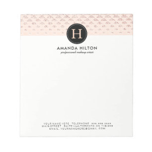 Customizable Rose Gold Glitter Note Pad