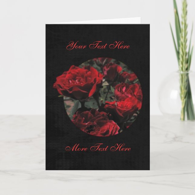 Customizable Rose Greeting Card (Front)