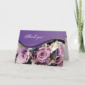 Customizable rose & lavender greeting card