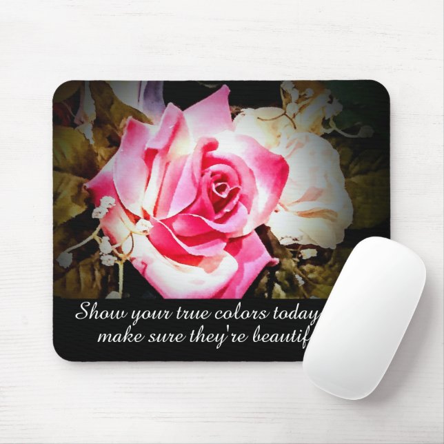 Customizable Rose  Mouse Pad (With Mouse)