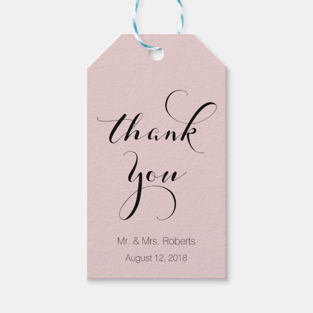 Customizable rose thank you tags (Front)