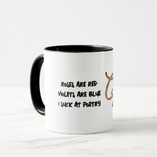 Customizable roses are red funny mug