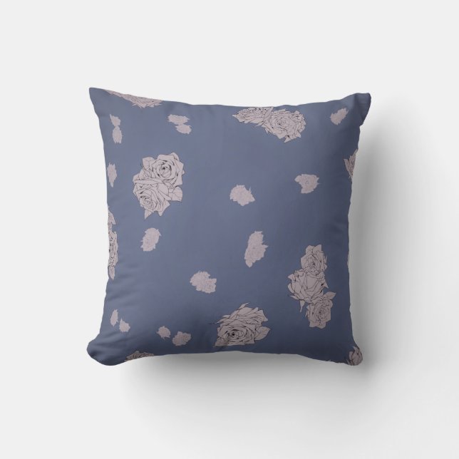 Customizable Roses Throw Pillow (Front)