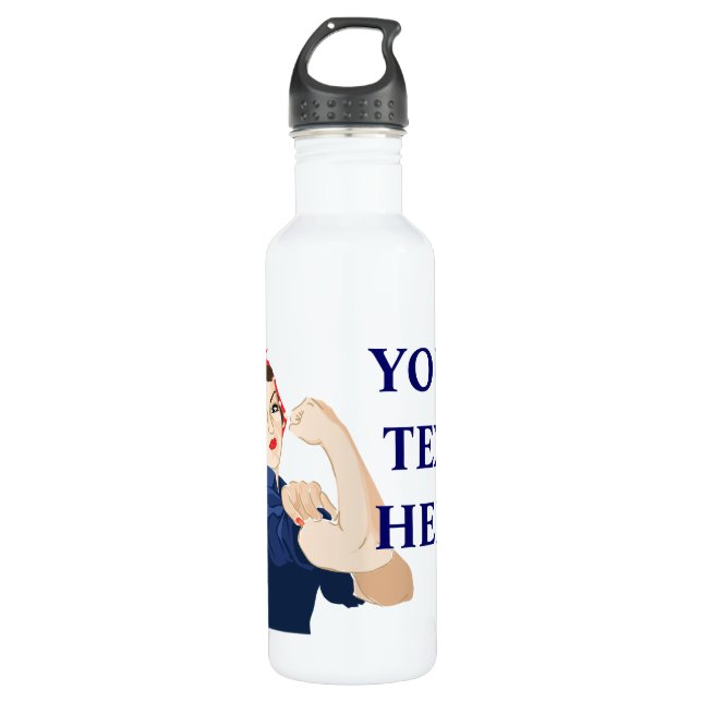 Customizable Rosie Riveter 710 Ml Water Bottle (Front)