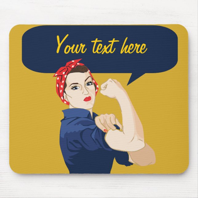 Customizable Rosie Riveter Mouse Pad (Front)