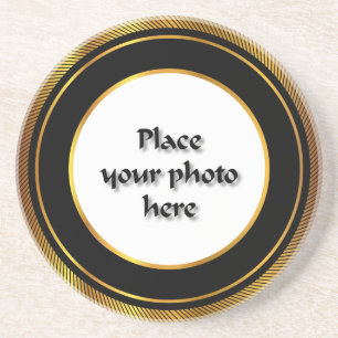 Customizable round frame coaster