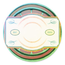 Customizable round glowing label sticker