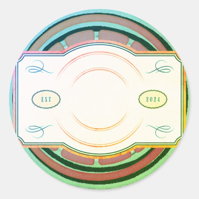 Customizable round glowing label sticker (Front)