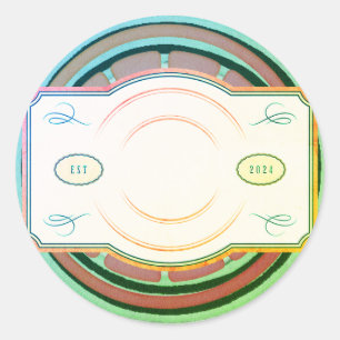 Customizable round glowing label sticker