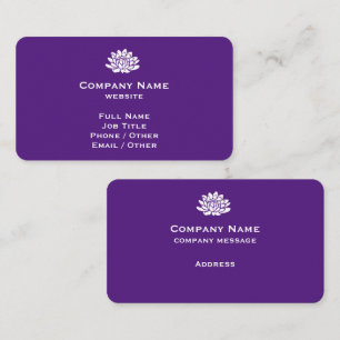 Customizable Royal Purple Business Card