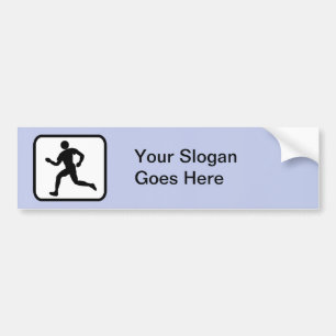 Customizable Runner Logo Bumper Sticker