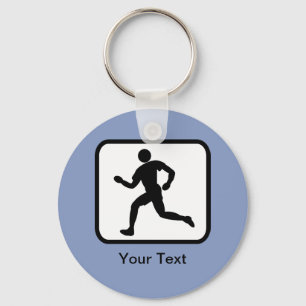 Customizable Runner Logo Keychain