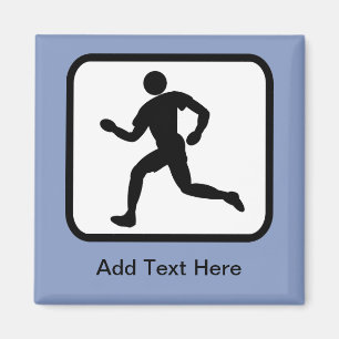 Customizable Runner Logo Magnet