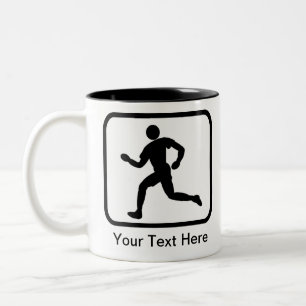 Customizable Runner Logo Two-Tone Coffee Mug