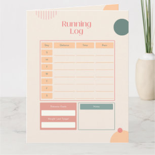 Customizable Running Tracker + Progress Card