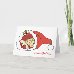Customizable Russian Tortoise Christmas Card