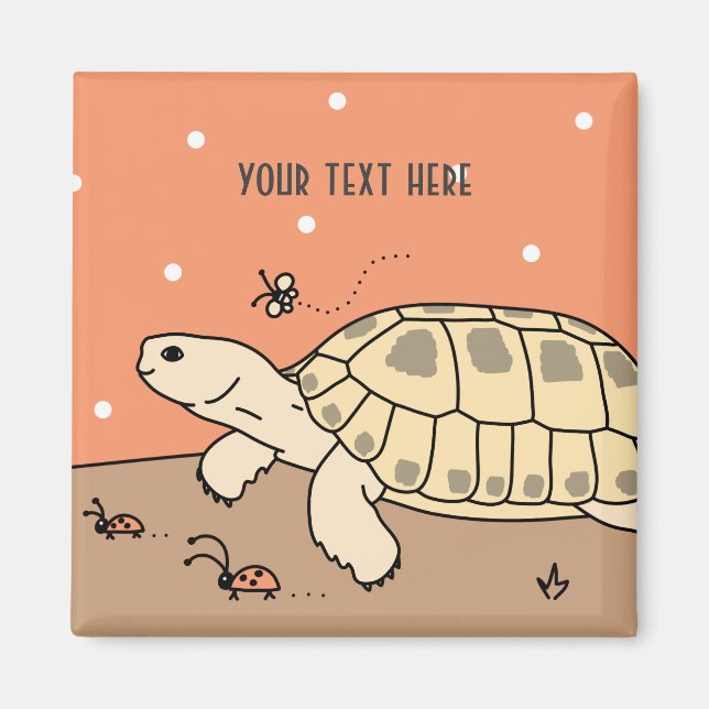 Customizable Russian Tortoise Magnet (Front)