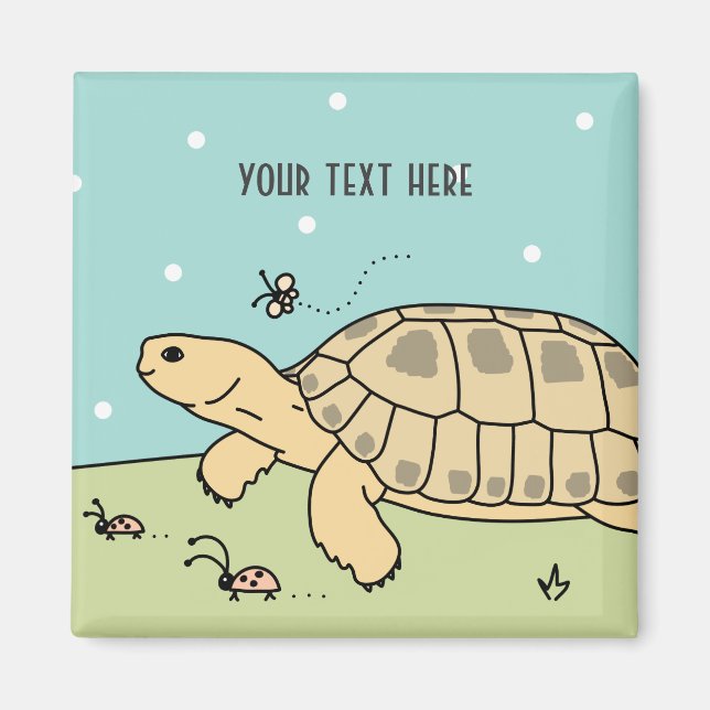 Customizable Russian Tortoise Magnet (Front)