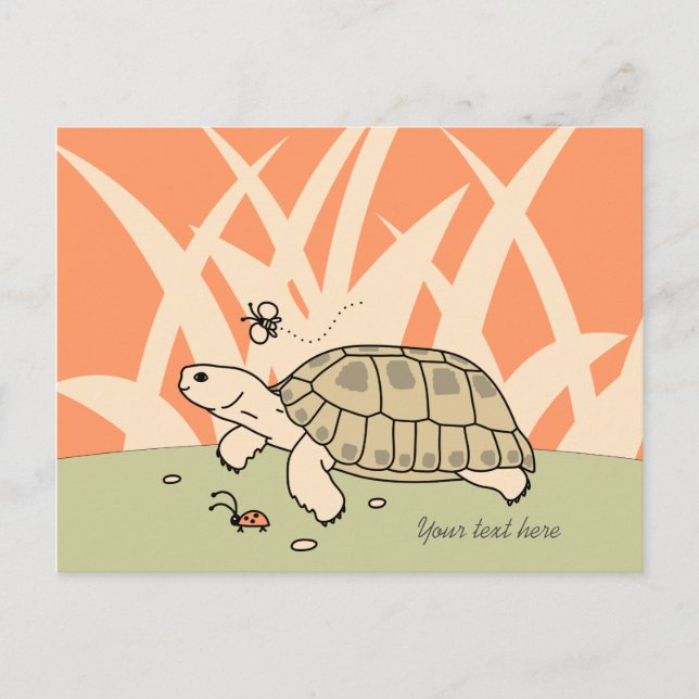 Customizable Russian Tortoise Postcard (Front)