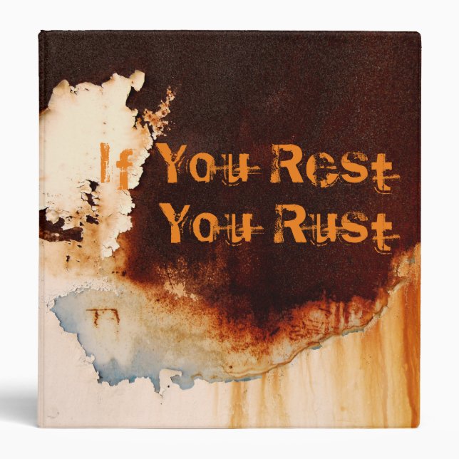 Customizable Rust Art Cool Fun Unique  Binder (Front)