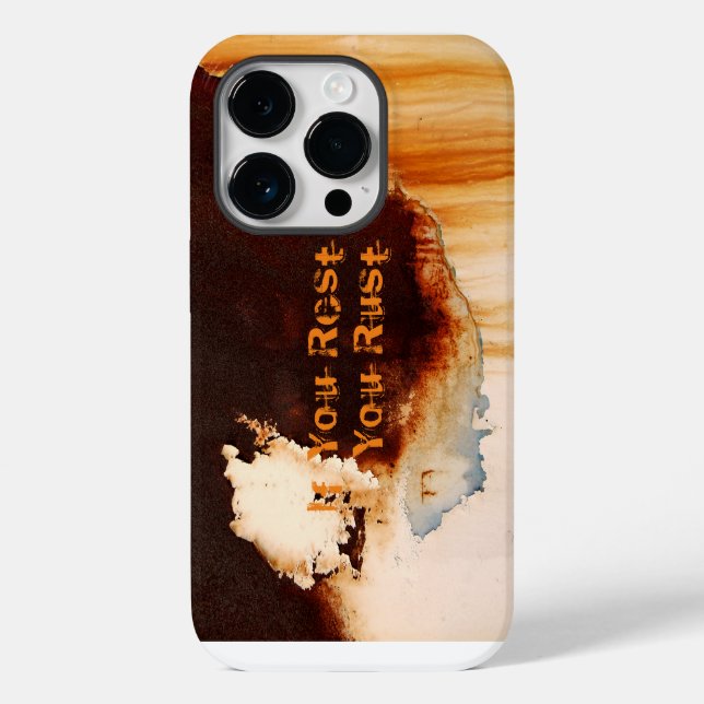 Customizable Rust Art Cool Fun Unique  Case-Mate iPhone Case (Back)