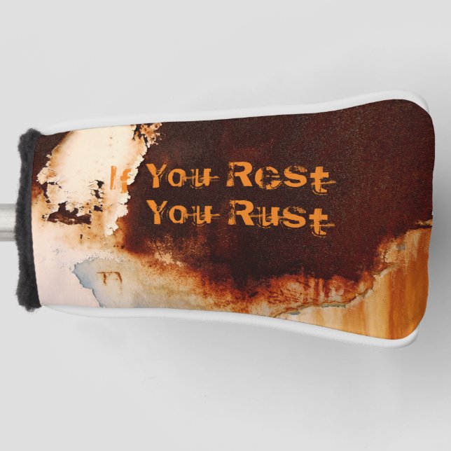 Customizable Rust Art Cool Fun Unique  Golf Head Cover (Front)