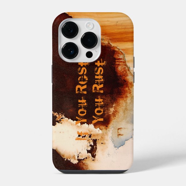 Customizable Rust Art Cool Fun Unique  iPhone Case (Back)