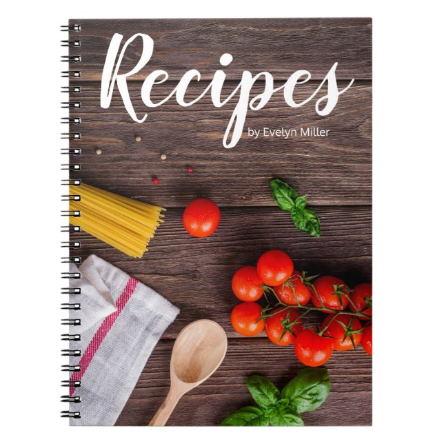 Customizable rustic recipe notebook (Front)
