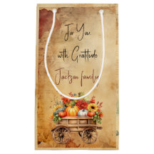 Customizable Rustic Thanksgiving Gift Bag