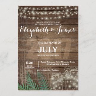 Customizable Rustic Wedding Invitations