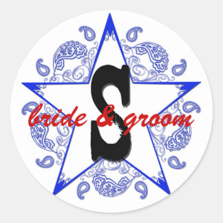 Customizable "S" Western Blue Sticker