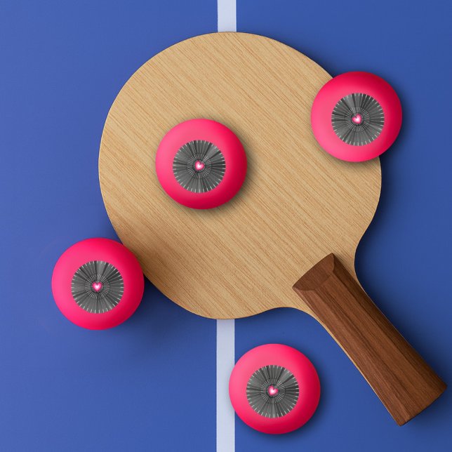 Customizable Sacred Heart - Grey & White Cool Rad Ping Pong Ball (Creator Uploaded)