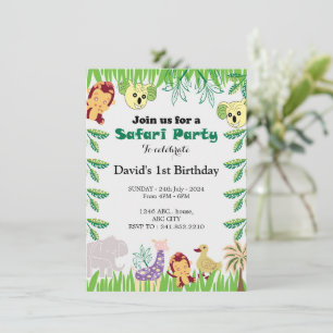 Customizable Safari Birthday party Invitation